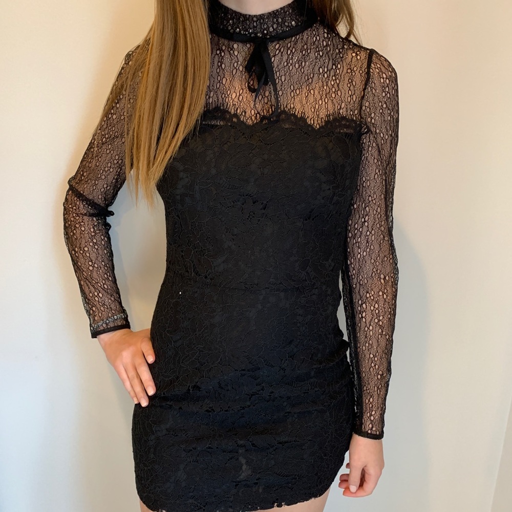 Black lace dress